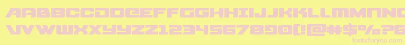 starcruiserexpand Font – Pink Fonts on Yellow Background
