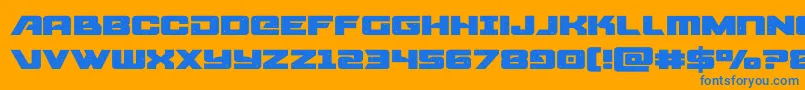 starcruiserexpanded Font – Blue Fonts on Orange Background