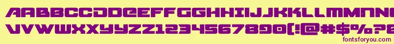 Шрифт starcruiserexpanded – фиолетовые шрифты на жёлтом фоне