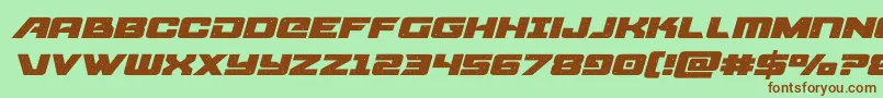 starcruiserexpandeditalic Font – Brown Fonts on Green Background