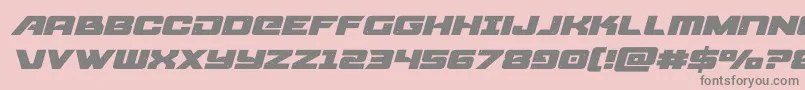 フォントstarcruiserexpandeditalic – ピンクの背景に灰色の文字