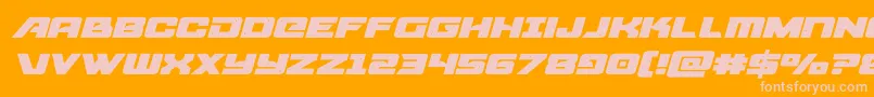 starcruiserexpandeditalic Font – Pink Fonts on Orange Background