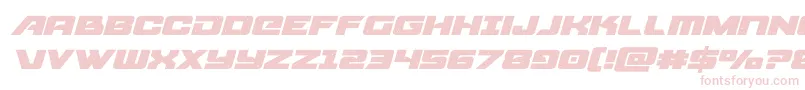 starcruiserexpandeditalic-Schriftart – Rosa Schriften auf weißem Hintergrund