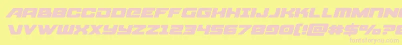 starcruiserexpandeditalic-fontti – vaaleanpunaiset fontit keltaisella taustalla