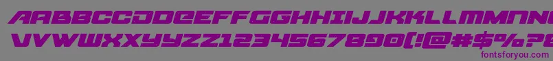 Шрифт starcruiserexpandeditalic – фиолетовые шрифты на сером фоне