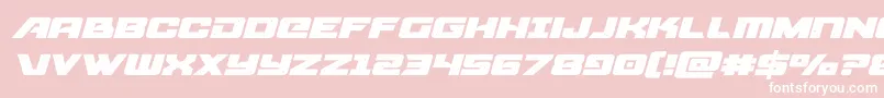 starcruiserexpandeditalic Font – White Fonts on Pink Background