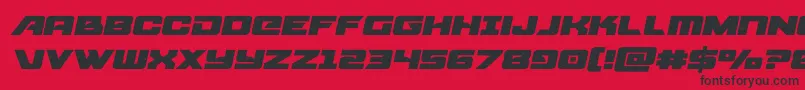 starcruiserexpandedsemitalic Font – Black Fonts on Red Background