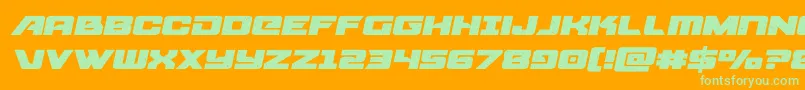 starcruiserexpandedsemitalic Font – Green Fonts on Orange Background