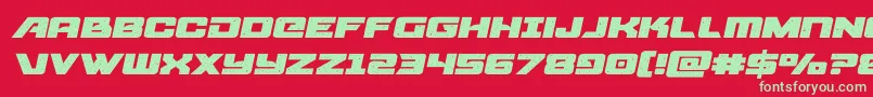 starcruiserexpandedsemitalic Font – Green Fonts on Red Background