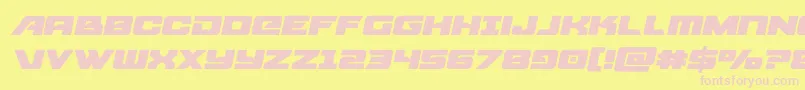 starcruiserexpandedsemitalic Font – Pink Fonts on Yellow Background