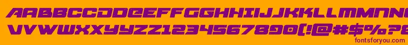 starcruiserexpandedsemitalic Font – Purple Fonts on Orange Background