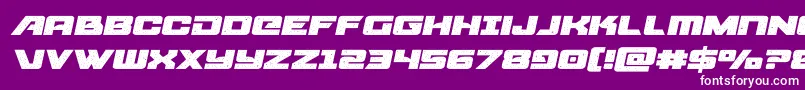 starcruiserexpandedsemitalic Font – White Fonts on Purple Background