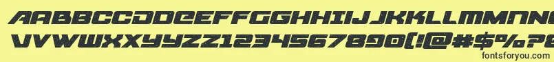 starcruiserexpandital Font – Black Fonts on Yellow Background