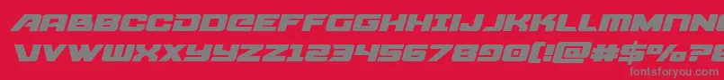 starcruiserexpandital Font – Gray Fonts on Red Background