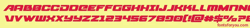 starcruiserexpandital Font – Red Fonts on Yellow Background