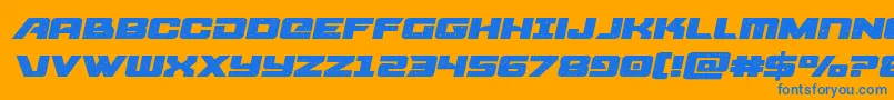 starcruiserexpandsemital Font – Blue Fonts on Orange Background