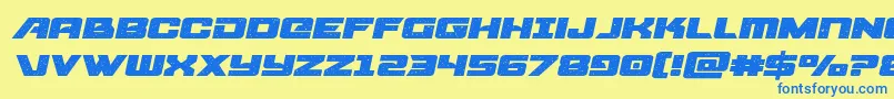 starcruiserexpandsemital Font – Blue Fonts on Yellow Background