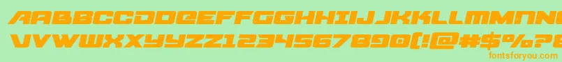 starcruiserexpandsemital Font – Orange Fonts on Green Background