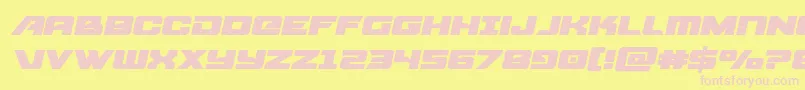 starcruiserexpandsemital Font – Pink Fonts on Yellow Background