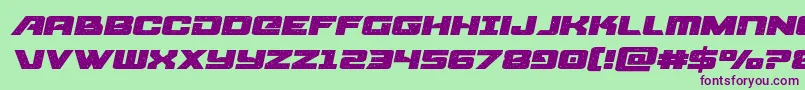 starcruiserexpandsemital Font – Purple Fonts on Green Background