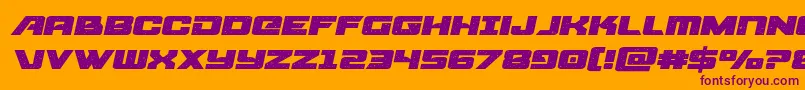 starcruiserexpandsemital Font – Purple Fonts on Orange Background