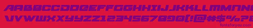 Police starcruiserexpandsemital – polices violettes sur fond rouge