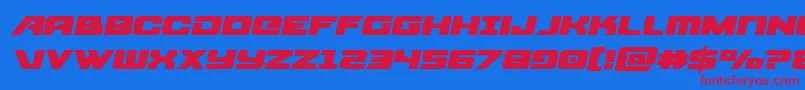 starcruiserexpandsemital Font – Red Fonts on Blue Background