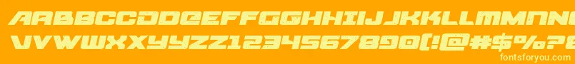 starcruiserexpandsemital Font – Yellow Fonts on Orange Background