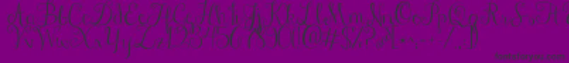 Jandastylishscript Font – Black Fonts on Purple Background