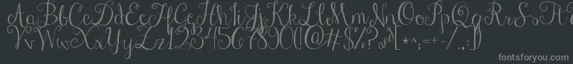Jandastylishscript Font – Gray Fonts on Black Background