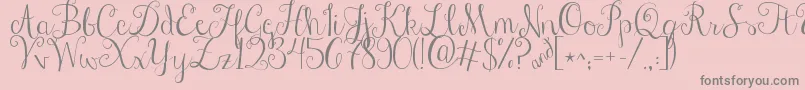 Jandastylishscript Font – Gray Fonts on Pink Background