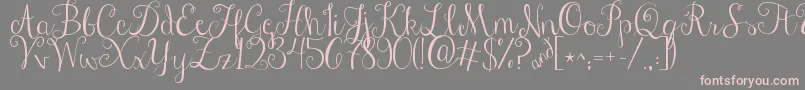 Jandastylishscript Font – Pink Fonts on Gray Background