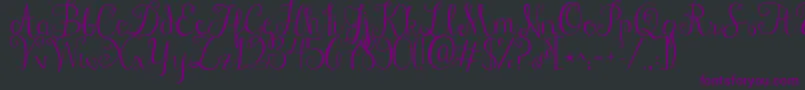 Jandastylishscript Font – Purple Fonts on Black Background