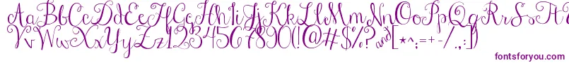 Jandastylishscript Font – Purple Fonts on White Background