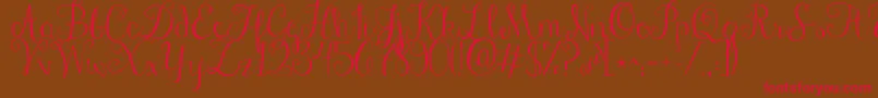 Jandastylishscript Font – Red Fonts on Brown Background