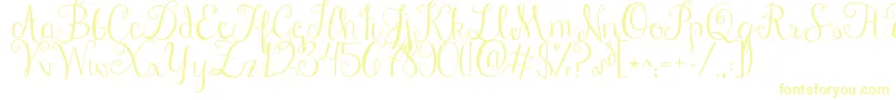 Jandastylishscript-Schriftart – Gelbe Schriften