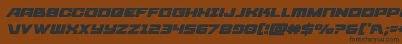 Weitere Informationen zur starcruiserital-Schriftart starcruiserital-Schriftart – Schwarze Schriften auf braunem Hintergrund