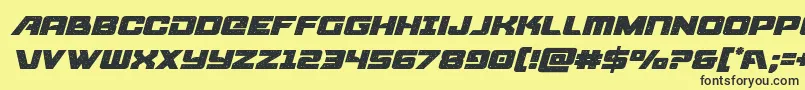 starcruiserital Font – Black Fonts on Yellow Background