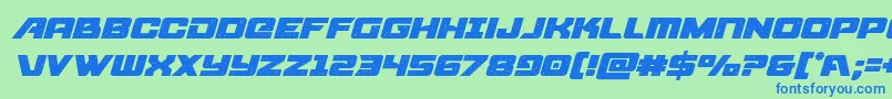 Czcionka starcruiserital – niebieskie czcionki na zielonym tle