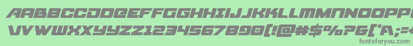 starcruiserital Font – Gray Fonts on Green Background