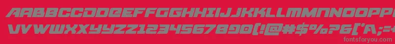starcruiserital Font – Gray Fonts on Red Background