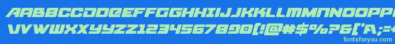 starcruiserital Font – Green Fonts on Blue Background