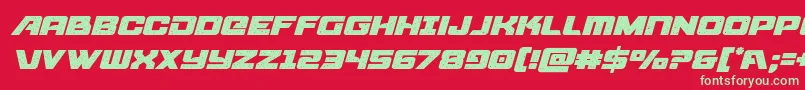 Шрифт starcruiserital – зелёные шрифты на красном фоне