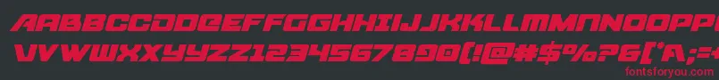 starcruiserital Font – Red Fonts on Black Background