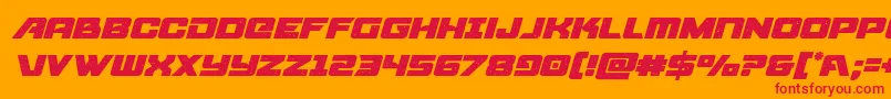 starcruiserital Font – Red Fonts on Orange Background