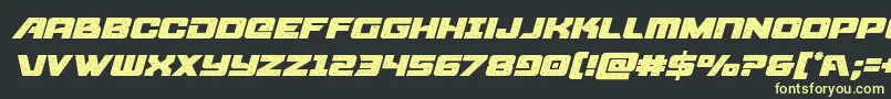 フォントstarcruiserital – 黒い背景に黄色の文字