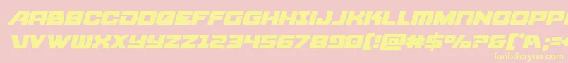 starcruiserital Font – Yellow Fonts on Pink Background