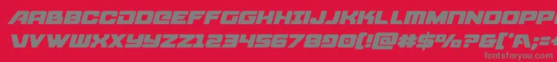 フォントstarcruiseritalic – 赤い背景に灰色の文字