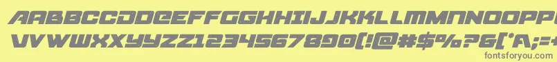 Fonte starcruiseritalic – fontes cinzas em um fundo amarelo