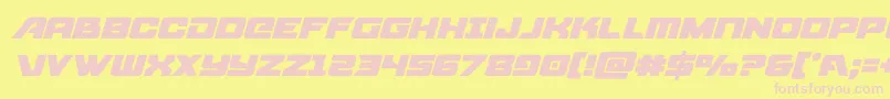 starcruiseritalic Font – Pink Fonts on Yellow Background